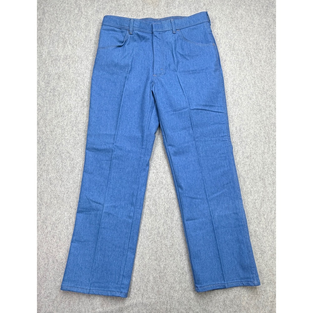 Vintage Wrangler Jeans Men 35x30 Blue Western Cowboy Workwear Americana Made USA